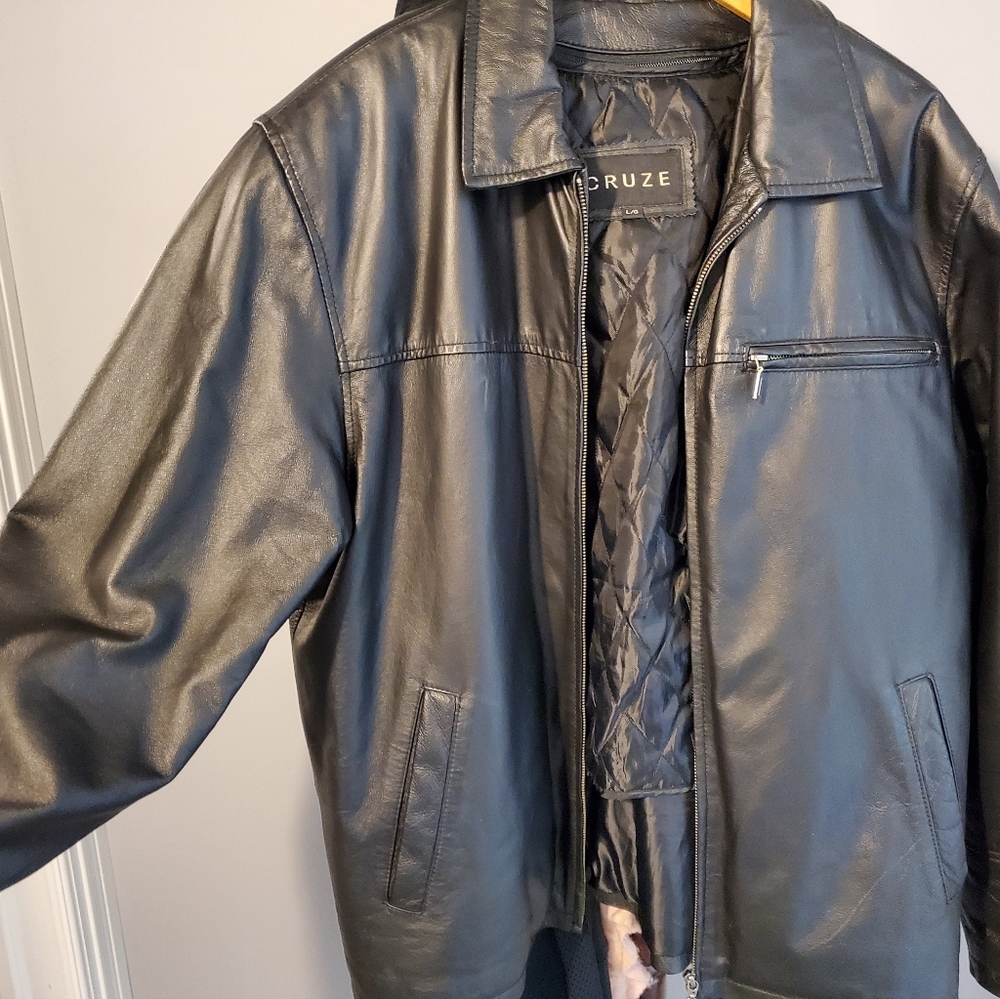 Mens leather coat